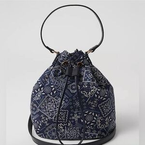 Ann Taylor bandana bucket bag new